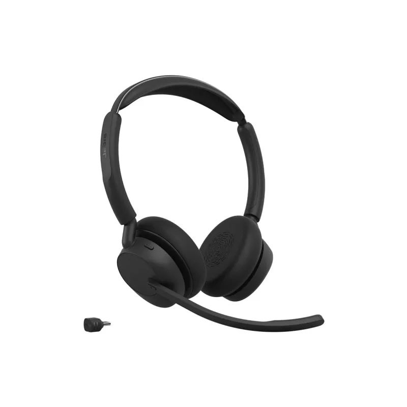 Jabra Evolve3 45 UC Stereo náhlavná súprava, Link 390c, nabíjací stojan, čierna