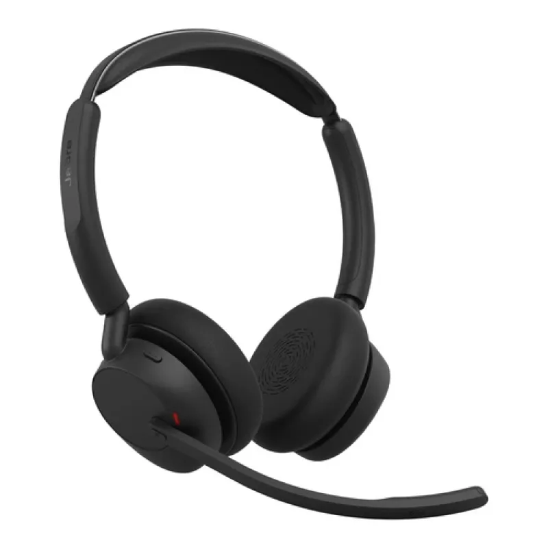 Jabra Evolve3 45 stereo headset s Link 390a USB-A adaptérom a stojanom, UC certifikovaný, čierny
