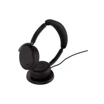 Jabra Evolve3 65 Flex UC náhlavná súprava, Link 390c, bezdrôtová nabíjacia podložka, čierna