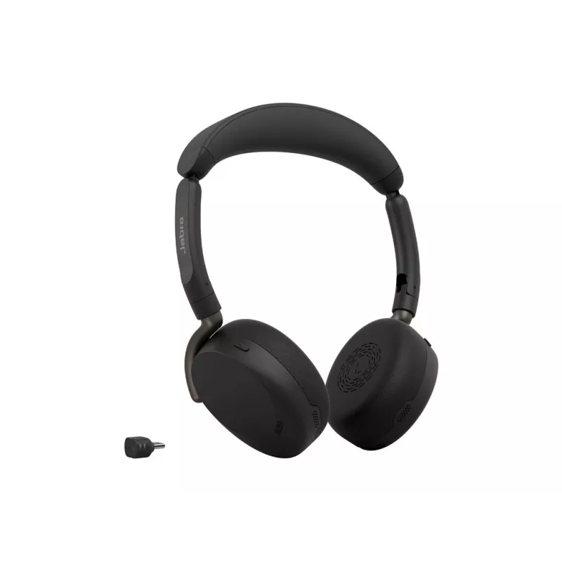 Jabra Evolve3 65 Flex bezdrôtový Bluetooth headset s Hybrid-ANC, Jabra Link 390c USB-C dongle, UC certifikovaný, čierny
