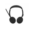 Jabra Evolve3 65 stereo Link 390a MS bezdrôtový on-ear headset s Bluetooth a USB-A adaptérom, optimalizovaný pre Microsoft Teams, čierny