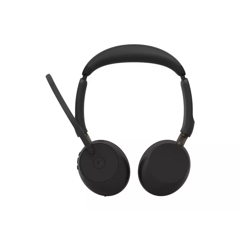 Jabra Evolve3 65 stereo Link 390a MS bezdrôtový on-ear headset s Bluetooth a USB-A adaptérom, optimalizovaný pre Microsoft Teams, čierny