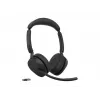 Jabra Evolve3 65 stereo bezdrôtový Bluetooth headset s Link 390a USB-A adaptérom a nabíjacou stanicou – certifikovaný pre Microsoft Teams, on-ear, mikrofón s potlačením hluku, 37 h batéria