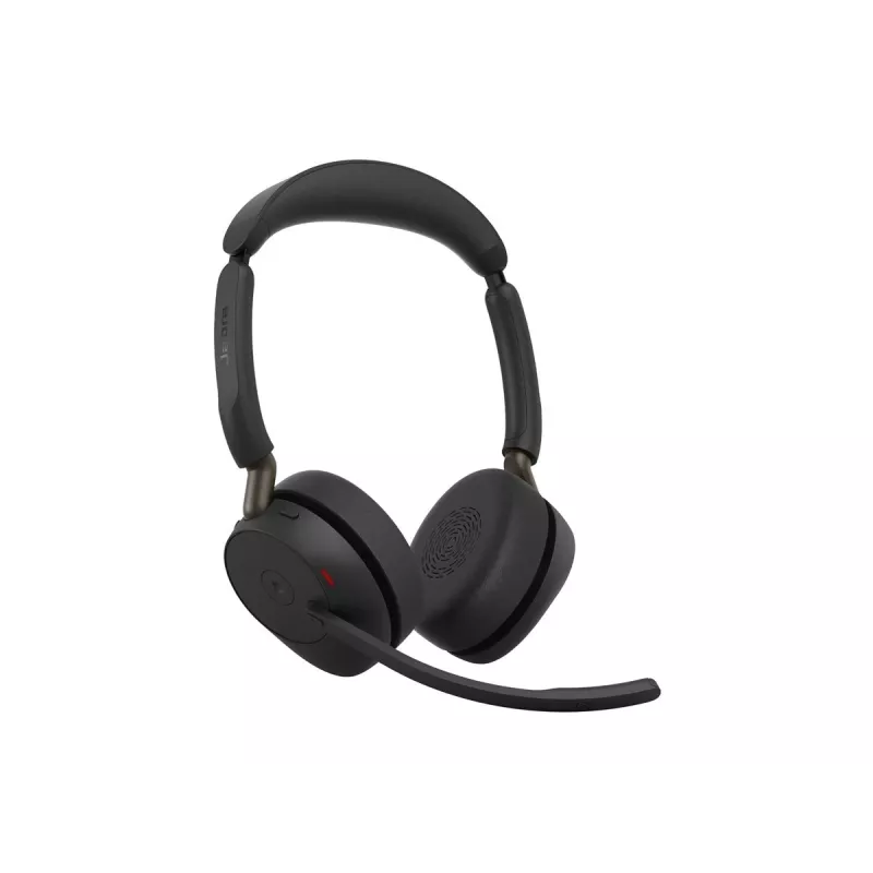 Jabra Evolve3 65 stereo bezdrôtový Bluetooth headset s Link 390a USB-A adaptérom a nabíjacou stanicou – certifikovaný pre Microsoft Teams, on-ear, mikrofón s potlačením hluku, 37 h batéria
