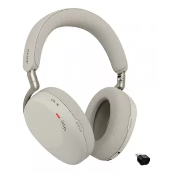 Jabra Evolve3 85 UC bezdrôtový over-ear headset s aktívnym potlačením hluku a Link 390C adaptérom, Warm Grey