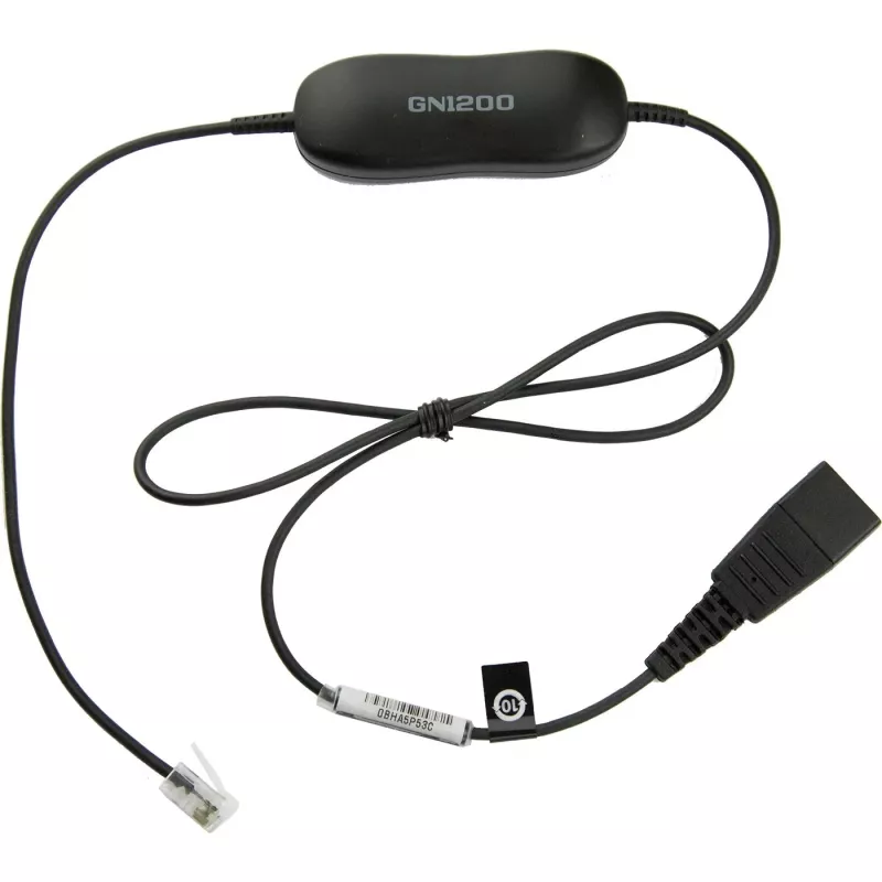 Slúchadlový kábel Jabra GN1200 Smart Cord QD na RJ10, 0,8 m, rovný, čierny (88001-99)