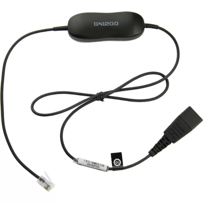 Slúchadlový kábel Jabra GN1200 Smart Cord QD na RJ10, 0,8 m, rovný, čierny (88001-99)