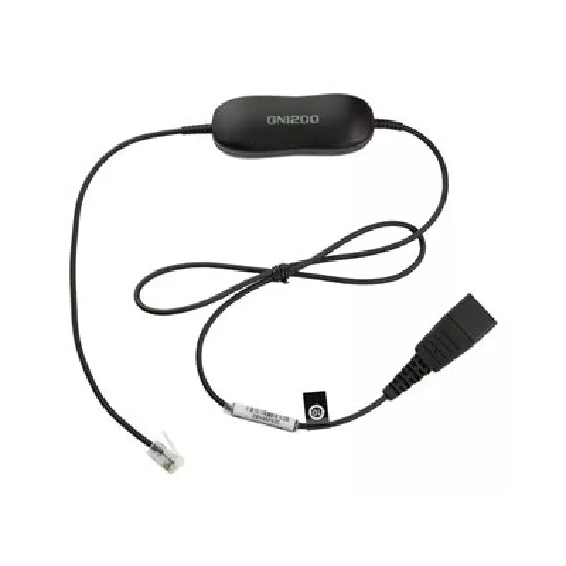 Slúchadlový kábel Jabra GN1200 Smart Cord QD na RJ10, 0,8 m, rovný, čierny (88001-99)