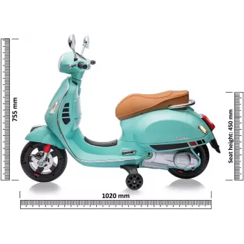 Jamara odrážadlo Vespa GTS 125 Mint Green Li-Power 12.6