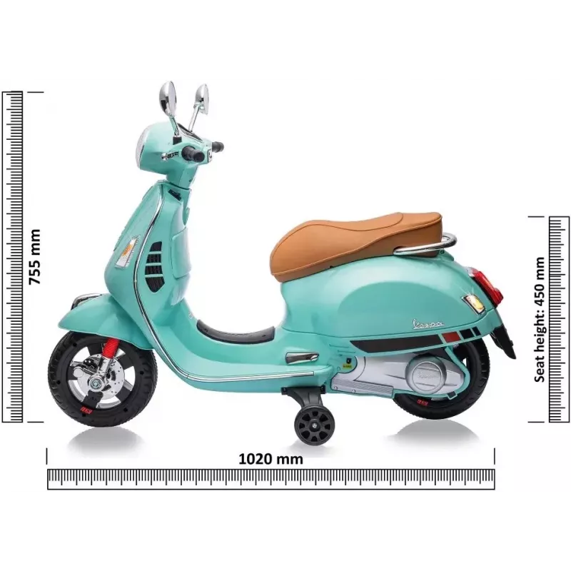 Jamara odrážadlo Vespa GTS 125 Mint Green Li-Power 12.6