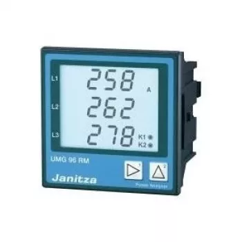 Janitza UMG96RM-E 6-kanálový analyzátor siete s Ethernetom a monitorovaním rozdielového prúdu, 10-300V L-N / 18-520V L-L 5222036