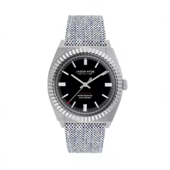 JASON HYDE MAN JH10002 quartz analógové hodinky 40 mm čierny kožený remienok