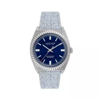 JASON HYDE MAN JH10004 analógové quartzové hodinky 40mm čierny ciferník remienok z pravej kože
