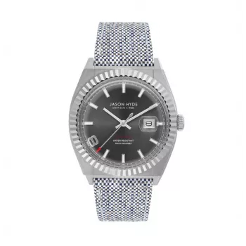 JASON HYDE MAN JH30001 40 mm quartz hodinky čierny ciferník čierny textilný remienok