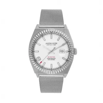 JASON HYDE MAN JH30003 analógové quartzové hodinky 40mm modrý ciferník hnedý kožený remienok