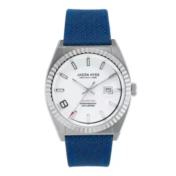 Jason Hyde pánske JH30010 analógové quartzové hodinky 40mm čierny ciferník kožený remienok