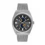 JASON HYDE MAN JH41005 40 mm quartz nerezová oceľ koža pánske hodinky čierne