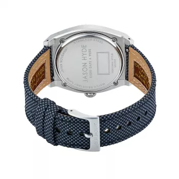 JASON HYDE pánske hodinky JH41000 40mm quartz analóg nehrdzavejúca oceľ koža čierne