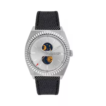 JASON HYDE pánske hodinky JH41000 40mm quartz analóg nehrdzavejúca oceľ koža čierne