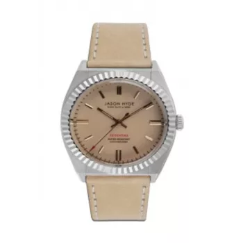 JASON HYDE unisex hodinky JH10010 40 mm nerezová oceľ quartz analógové čierny ciferník eco-kožený remienok