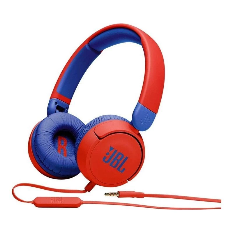 JBL JR310 modré červené bezdrôtové on-ear slúchadlá pre deti