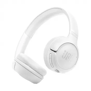 JBL Tune 530BT bezdrôtové on-ear slúchadlá s Pure Bass, Bluetooth 5.3, 57-hodinová batéria, skladací dizajn – biela