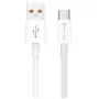 Jellico B1 Durable-Soft univerzálny USB na USB-C dátový a rýchlonabíjací PD 20 W kábel 1 m biely