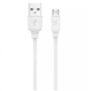 Jellico B15 Durable-Soft univerzálny Micro USB na USB dátový a rýchlonabíjací kábel 3.1A 1m biely