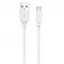 Jellico B15 Durable-Soft univerzálny USB-C na USB dátový a rýchlonabíjací kábel 3,1A 1 m biely
