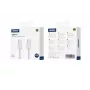 Jellico IP15 tkaný bavlnený iPhone 15 / 16 USB-C na USB-C dátový a rýchlonabíjací PD-60W kábel 1m biely