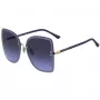 JIMMY CHOO LETI-S-LKSGB dámske slnečné okuliare cat-eye, čierno-zlatý acetátový rám, sivé gradientové šošovky, 62/15/145 mm