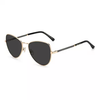 JIMMY CHOO dámske CAROLS2M2IR cat eye slnečné okuliare - čierny acetátový rám, sivé gradientové sklá 56/18/140 mm