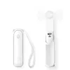 JISULIFE ručný ventilátor 8 Plus White - 5000mAh, USB-C, 46h výdrž batérie, LED displej, powerbanka