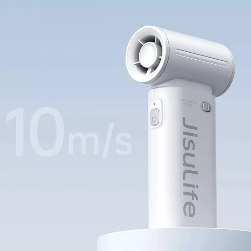 JISULIFE ručný ventilátor Life9 5000mAh prenosný USB ventilátor - sivý