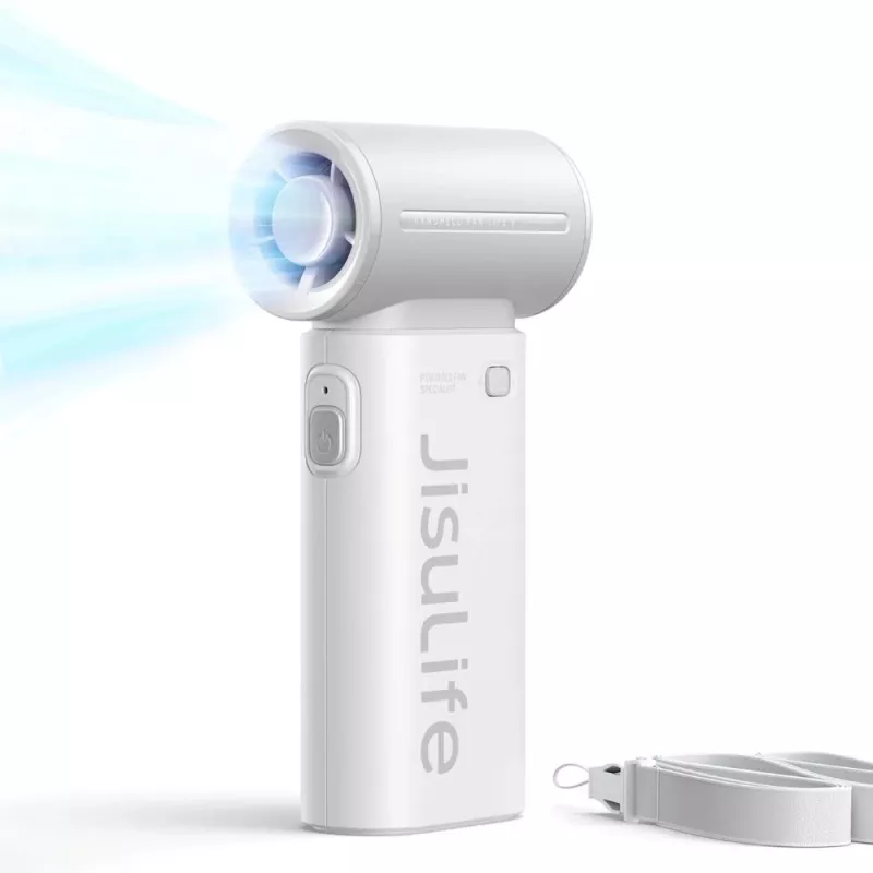 JISULIFE ručný ventilátor Life9 5000mAh prenosný USB ventilátor - sivý