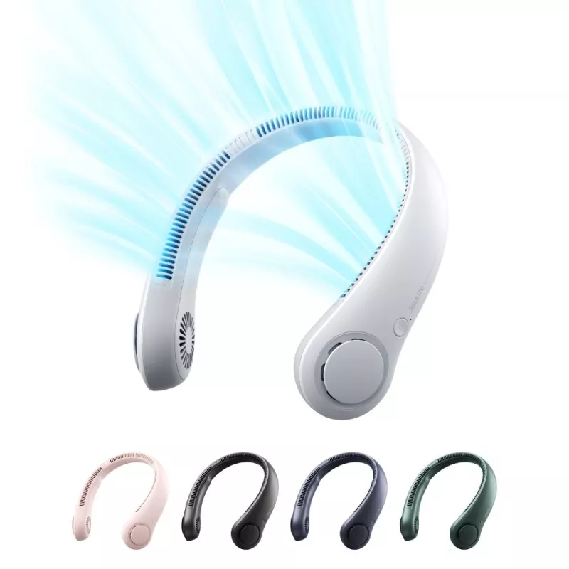Ventilátor na krk JISULIFE Neck Fan 3, Sivý