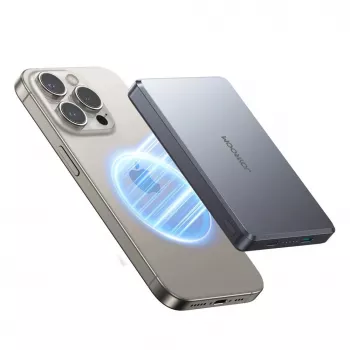 JOYROOM 20W kovová magnetická bezdrôtová power banka 10000mAh sivá