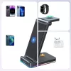 Joyroom 3-in-1 bezdrôtový nabíjací stojan pre iPhone, Apple Watch, AirPods - 15W rýchle nabíjanie, čierny (JR-WQN01)