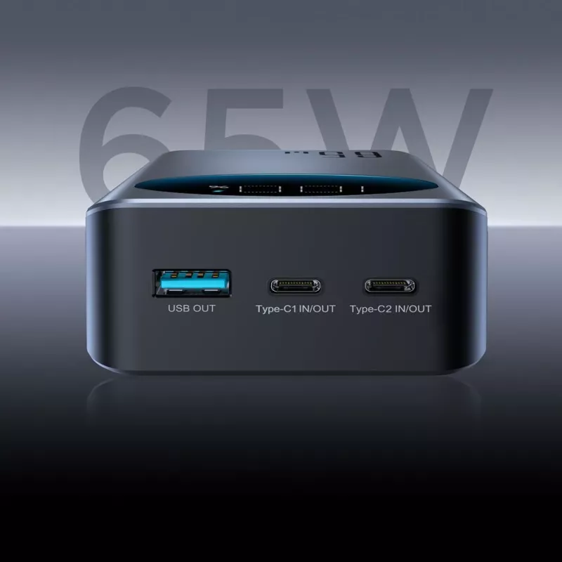 JOYROOM 30000mAh 65W power bank s digitálnym displejom (JR-PBF05) - čierny