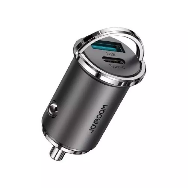 JOYROOM 45W USB nabíjačka do auta s USB-C a USB-A, Power Delivery, Quick Charge 3.0, AFC, SCP, sivá (C-A35)