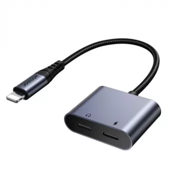 Joyroom adaptér DAC 2-in-1 Lightning na Lightning/Lightning, 60W, 0,12m, čierny (JR-SY-L02)