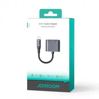 Joyroom adaptér DAC 2-in-1 Lightning na Lightning/Lightning, 60W, 0,12m, čierny (JR-SY-L02)
