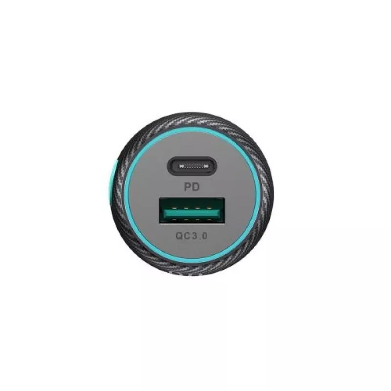 Joyroom auto-nabíjačka U+C, QC 3.0, PD, 60W, RGB, čierna (JR-CCN01)