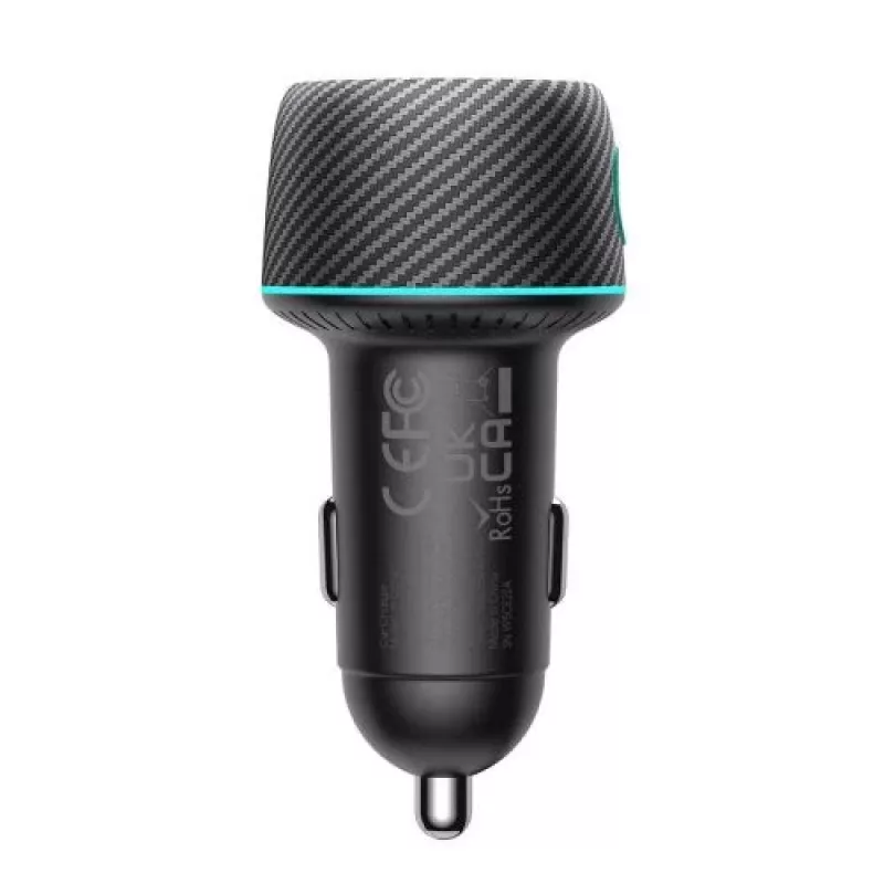 Joyroom auto-nabíjačka U+C, QC 3.0, PD, 60W, RGB, čierna (JR-CCN01)