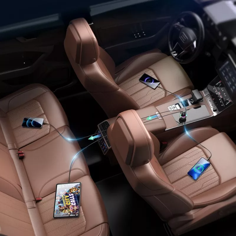 Joyroom CL29 70W 4-portová auto nabíjačka s 2 USB-C a 2 USB-A, čierna