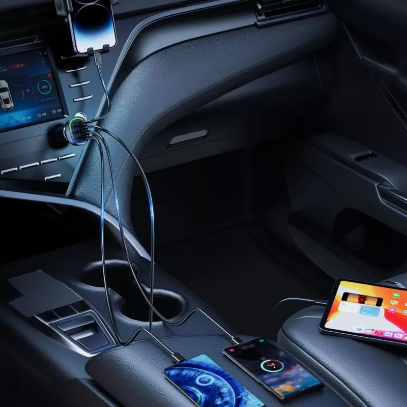 Joyroom CL29 70W 4-portová auto nabíjačka s 2 USB-C a 2 USB-A, čierna