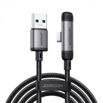 Joyroom EnjoyX Series USB-A na USB-C 90-stupňový kábel A56, 3A, 480 Mbps, 1,2 m, čierny (S-A56)