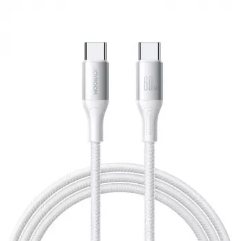JOYROOM Flash Series USB-C na USB-C kábel A28, 60W, 480 Mbps, 2m, biely (S-A28-CCW2)