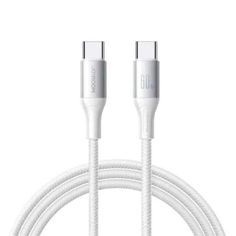 JOYROOM Flash Series USB-C na USB-C kábel A28, 60W, 480 Mbps, 2m, biely (S-A28-CCW2)