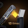 Joyroom Gaming kábel S-CC100A6 USB-C (zahnutý) / USB-C (rovný) 100W 1,2m - čierny